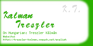 kalman treszler business card