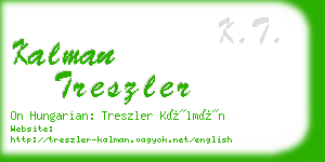 kalman treszler business card